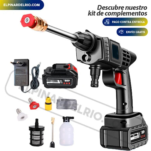 HIDROLAVADORA INALAMBRICA DE ALTA PRESION CON DOS BATERIA