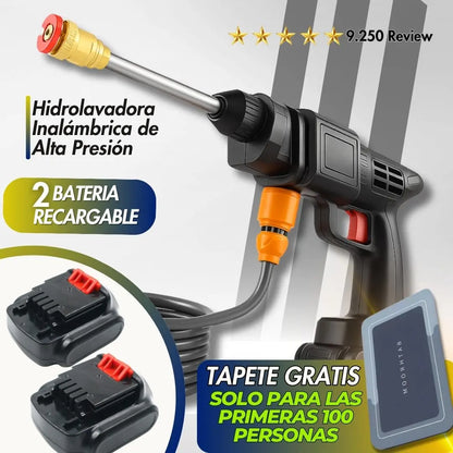 HIDROLAVADORA INALAMBRICA DE ALTA PRESION CON DOS BATERIA