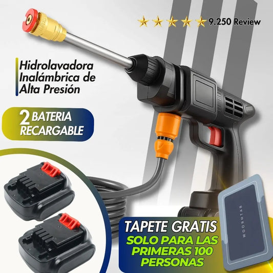 HIDROLAVADORA INALAMBRICA DE ALTA PRESION CON DOS BATERIA